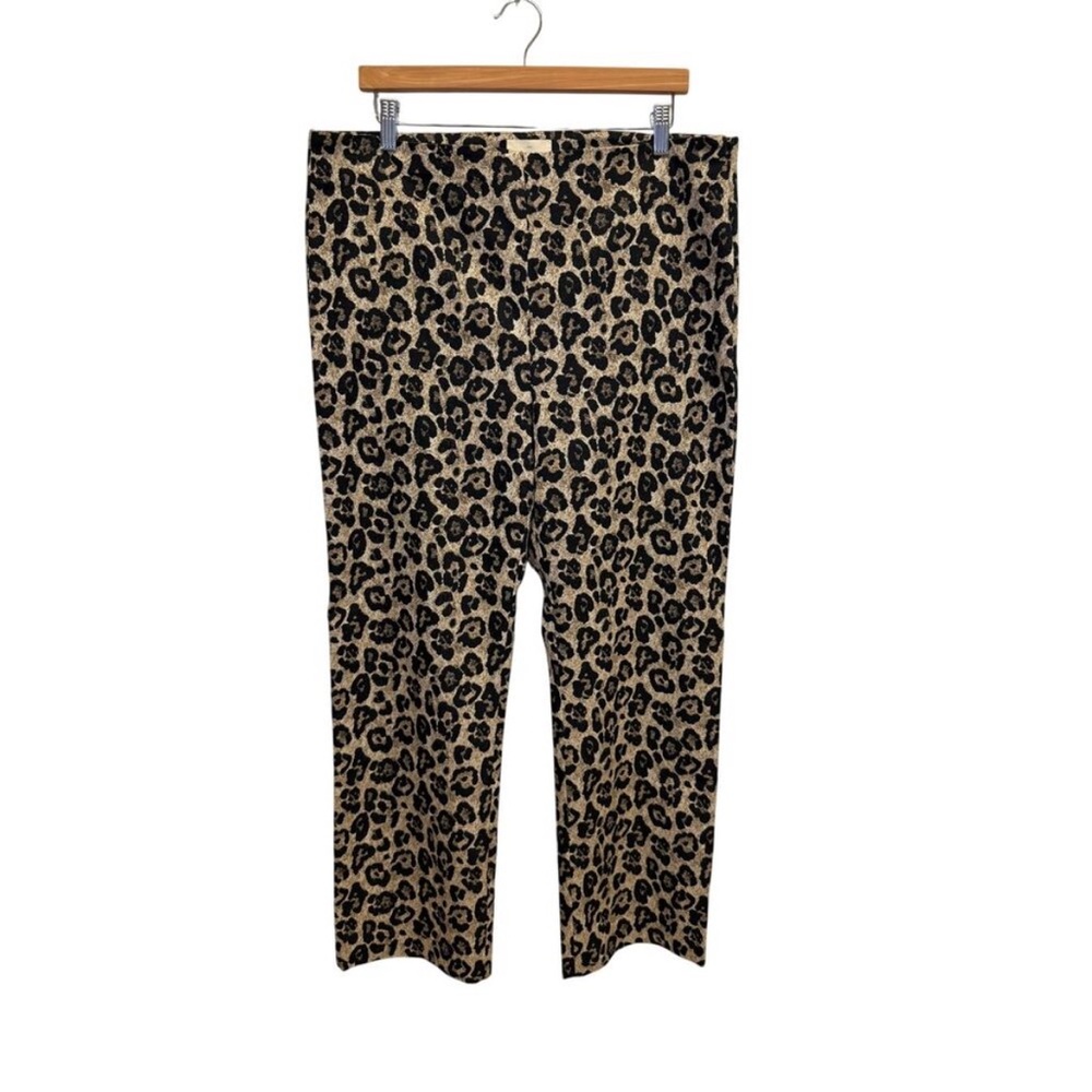 Sezane Leopard Print Cropped Pants